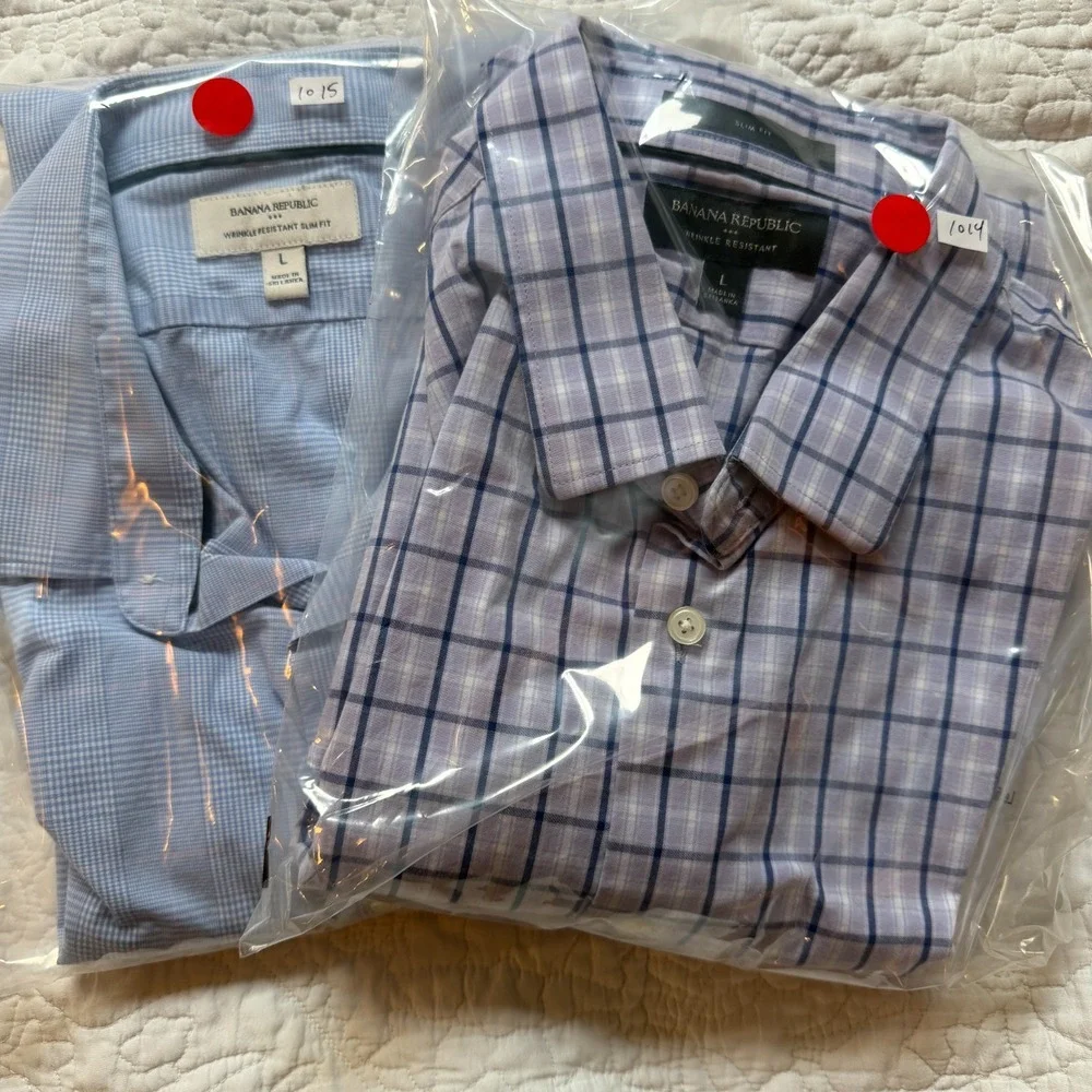 Banana Republic Mens Shirts Button Down Lot of 2 - Stained under arm